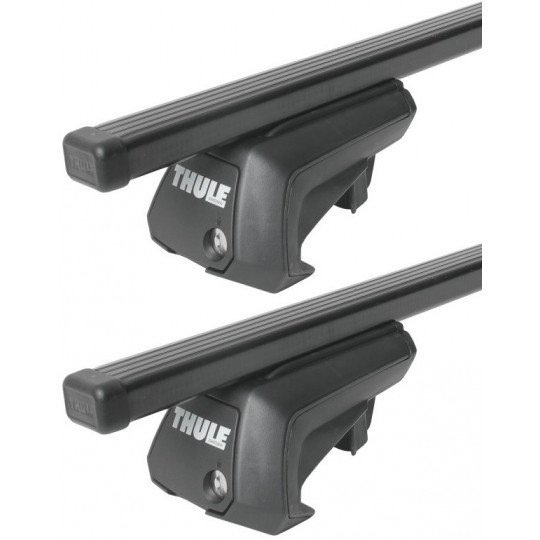 Barres de toit Mercedes Classe C Break Type S203 (06/01-09/07) Thule SquareBar Acier