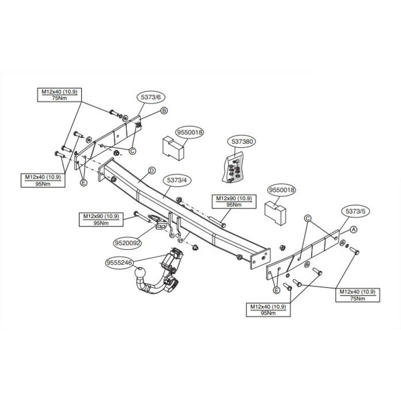 Attelage Amovible Pour Ford Galaxy / VW Sharan - Démontable - 2085kg - Acier