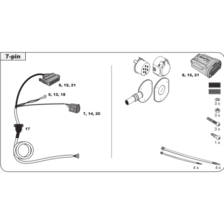 Faisceau spécifique 7 broches pour Chery Tiggo 7 (01/2025-)