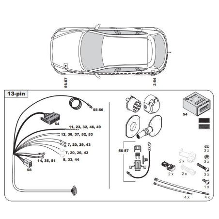 Faisceau spécifique 13 broches pour Toyota Aygo (10/2021-)