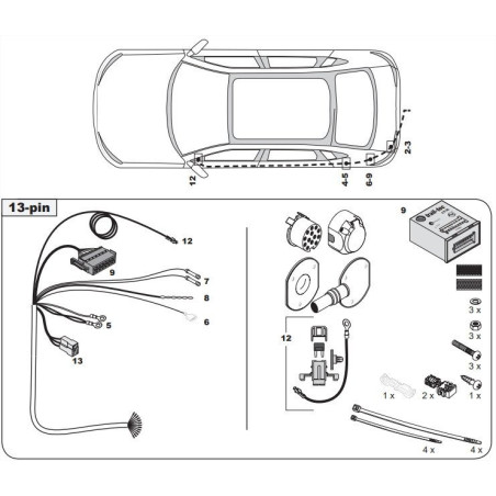 Faisceau spécifique 13 broches pour BYD Dolphin (05/2023-)