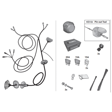 Faisceau spécifique 13 broches pour Mini J01 Cooper (11/2023-)
