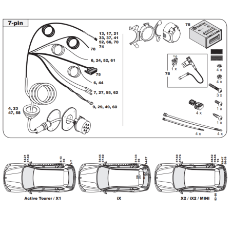 Faisceau spécifique 7 broches pour Mini J01 Cooper (11/2023-)