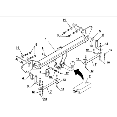 Attelage Omoda 9 plug-in hybrid uniquement (05/2025-) RDSOH