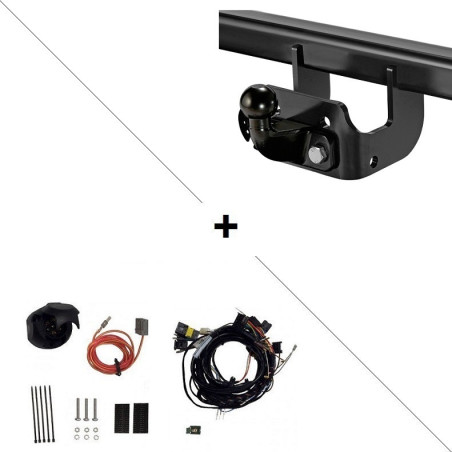 Attelage Ford Transit Custom / Tourneo Custom I aménagé (11/2012-05/2016) standard + Faisceau spécifique 7 broches Trail-Tec
