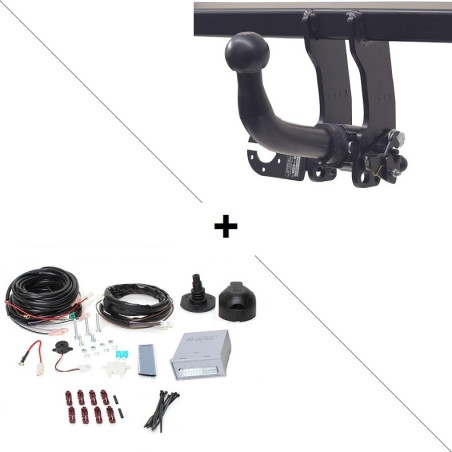 Attelage Volkswagen Transporter T6 Fourgon (07/2015-10/2019) RDSOH + Faisceau universel 7 broches Trail-Tec avec boîtier