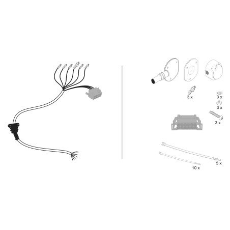 Attelage Volkswagen Transporter T5 Fourgon (10/2009-06/2015) RDSOH + Faisceau spécifique 7 broches AC