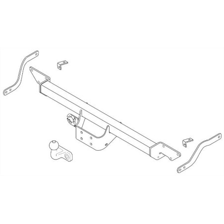 Attelage Peugeot Boxer Fourgon aménagé (02/2011-06/2024) standard + Faisceau spécifique 7 broches ECS Electronics