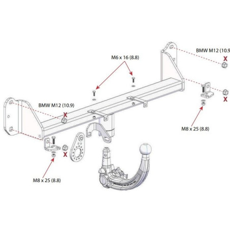 Attelage Peugeot Boxer Fourgon (01/2011-06/2024) RDSOV + Faisceau spécifique 7 broches ECS Electronics