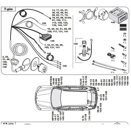 Attelage BMW X6 Type G06 y compris M, M50 et M Competition (08/2019-03/2023) RDSOV + Faisceau spécifique 7 broches Trail-Tec