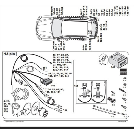 Attelage BMW X7 Type G07 y compris M50 (03/2019-03/2023) RDSOV + Faisceau spécifique 13 broches Trail-Tec