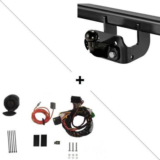 Attelage Ford Transit Custom / Tourneo Custom I aménagé (11/2012-05/2016) standard + Faisceau spécifique 13 broches Trail-Tec