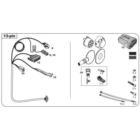 Attelage Toyota ProAce (09/2016-) standard + Faisceau spécifique 13 broches Trail-Tec