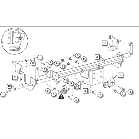 Attelage Peugeot Expert (05/2016-) standard + Faisceau universel 7 broches Trail-Tec avec boîtier