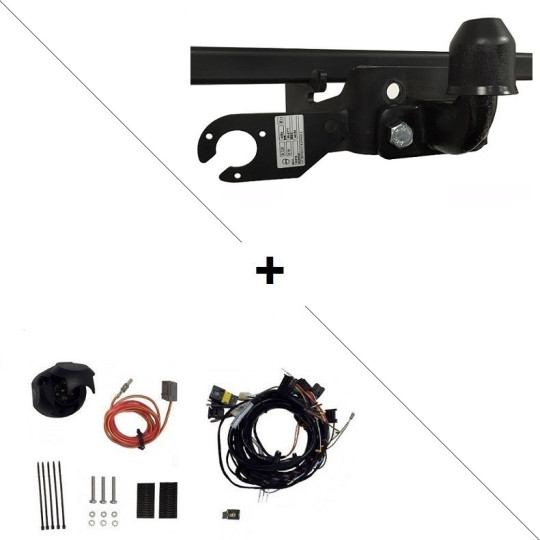 Attelage Ford Transit Custom / Tourneo Custom I aménagé (11/2012-05/2016) standard + Faisceau spécifique 7 broches Trail-Tec