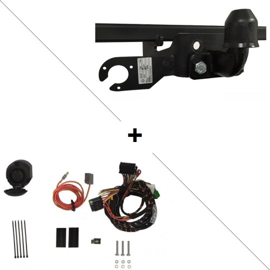 Attelage Ford Transit Custom / Tourneo Custom I aménagé (06/2016-12/2023) standard + Faisceau spécifique 13 broches Trail-Tec