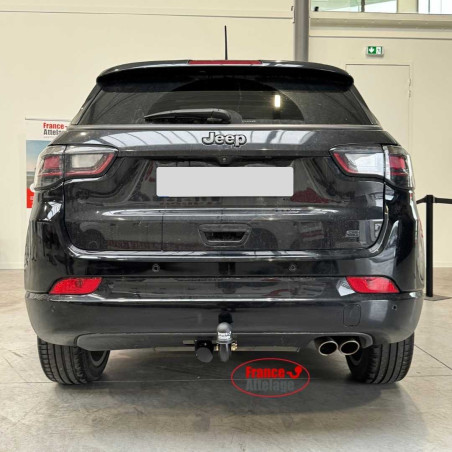 Attelage Jeep Compass (07/2017-04/2025) col de cygne + Faisceau spécifique 7 broches Trail-Tec