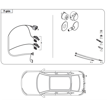 Faisceau spécifique 7 broches pour BYD Sealion 7 (05/2024-)